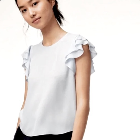 Aritzia Tops - ARITZIA Sunday Best White Ruffle Top